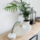 Vintage white opaline pendant lamp