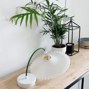 Vintage white opaline pendant lamp
