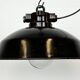 Industrial black enamel factory pendant lamp, 1950s