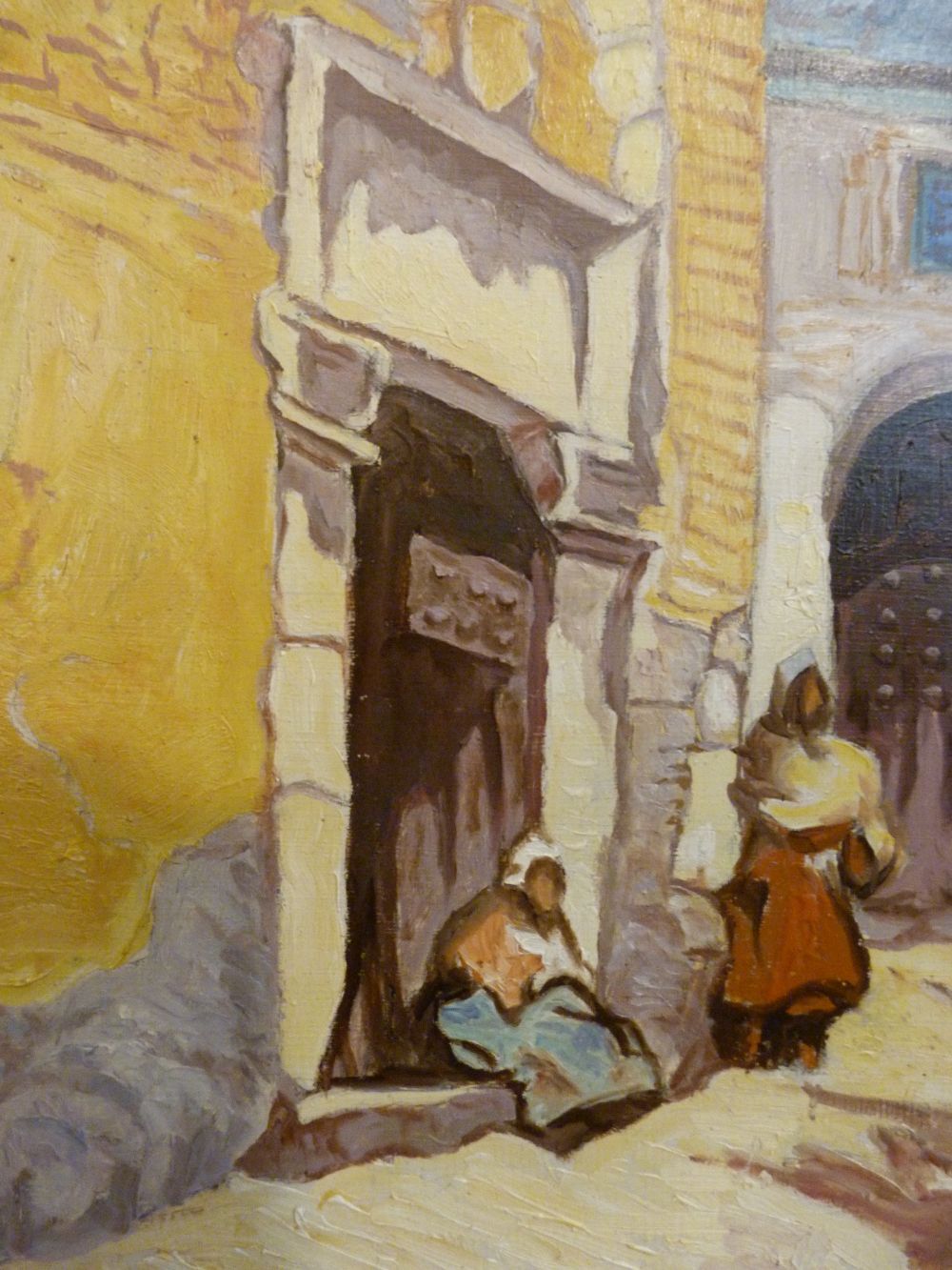 Spanish Village signed Diaz de la poue