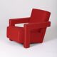 Utrecht armchair by Gerrit Reitveld edited by Cassina