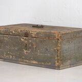 Petit coffre ancien en bois massif (c.1920) #73