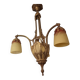 Art Deco glass paste chandelier