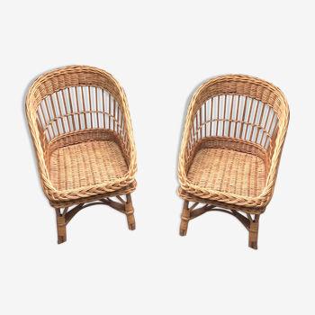 Children's rattan chair