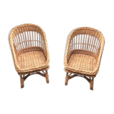Fauteuils rotin enfant