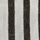 Tapis Kilim moderne rayé blanc et marron foncé