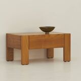 Solid wood (elm) bedside table / end table, vintage Regain circa 1980