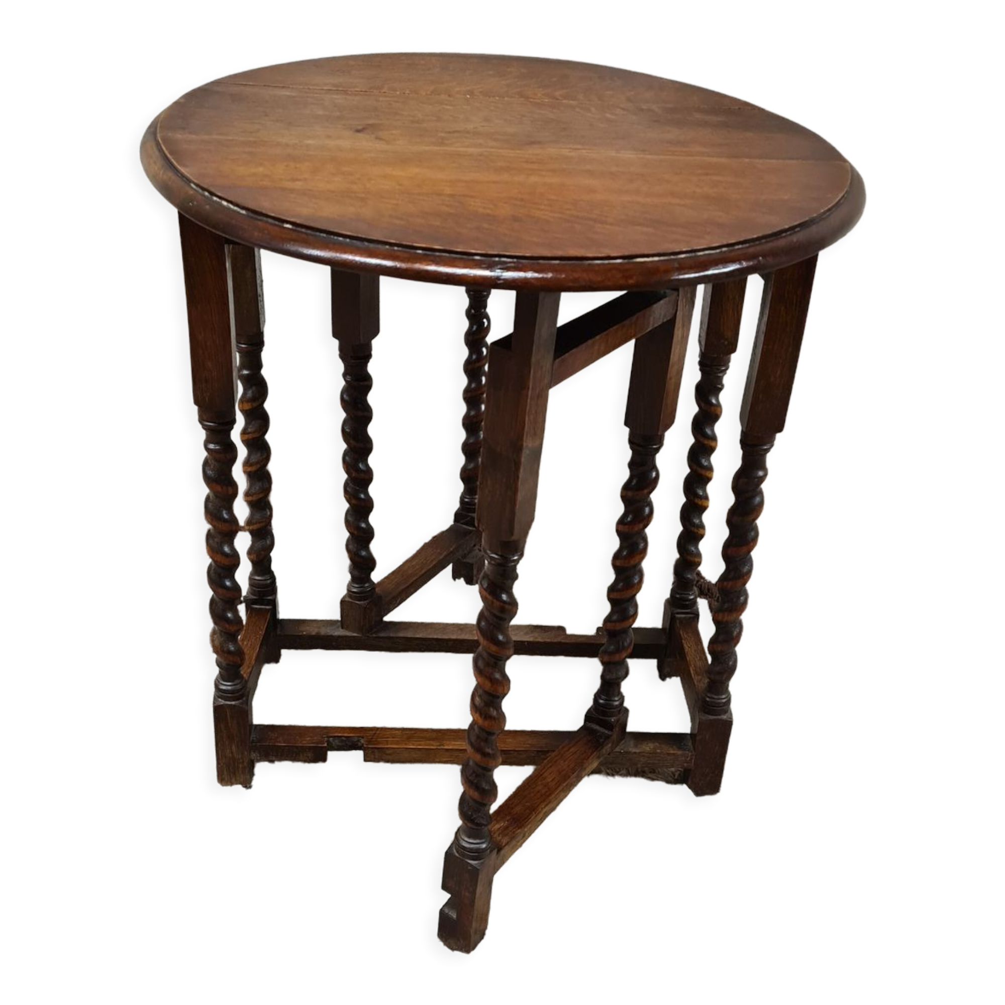 Table Gateleg Solid Oak 1900, England