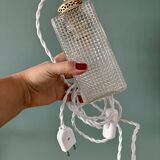 Vintage glass globe portable or table lamp