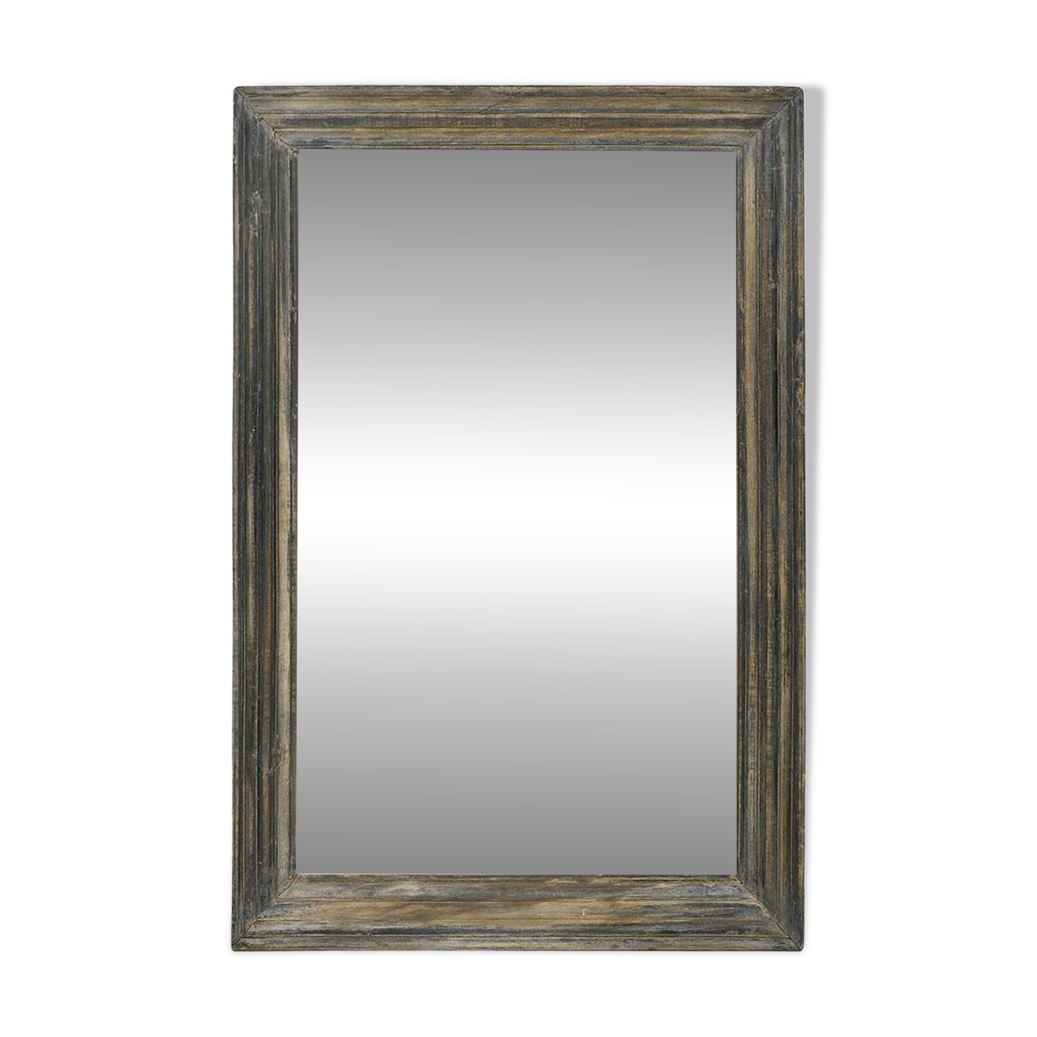 Weathered wood wall mirror (92 x 61 x 8cm)