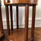 Pair of Art Deco bedside tables made of cedar magnifying glass