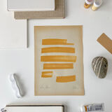 "Etudes" Original painting on vintage paper