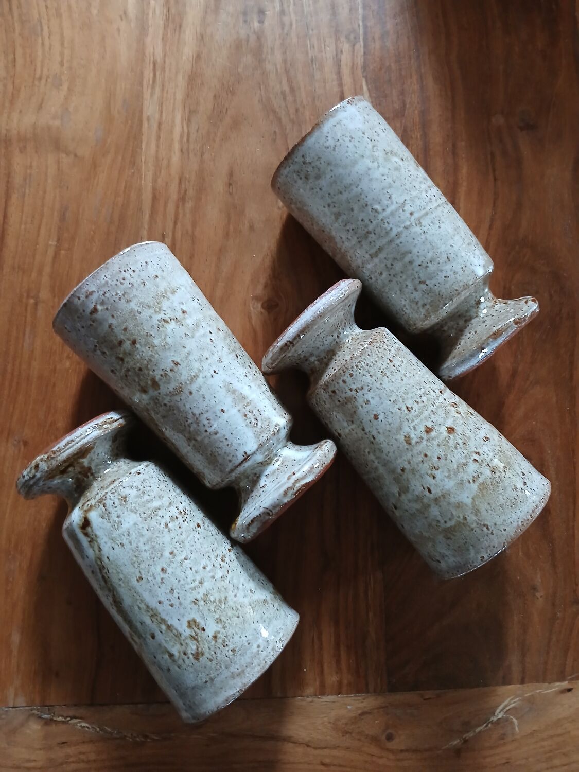 4 old stoneware mugs/mazagrans