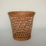 Vintage paper basket in rattan