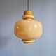 Scandinavian suspension light in mustard opaline, H-A Jakobsson, 1970.