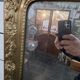 Antique Napoleon III gilded mirror