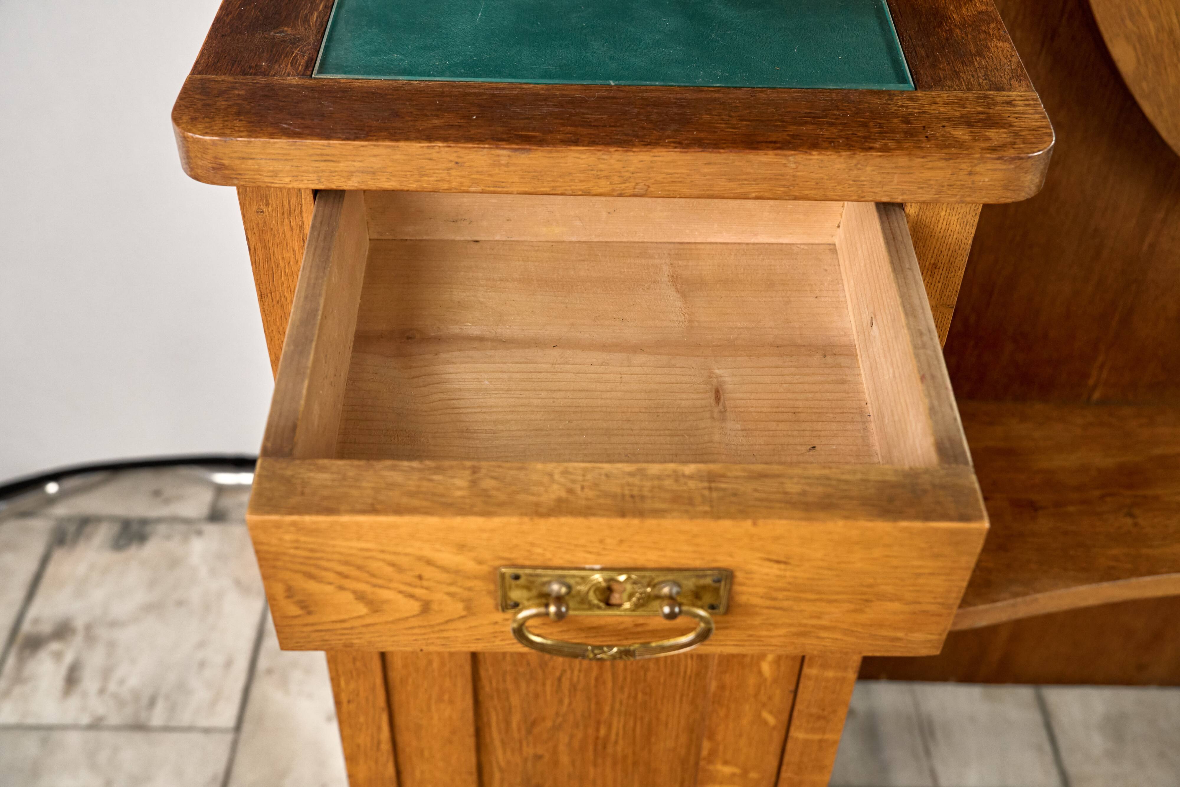Antique Wooden Vanity, 1920s, Czechoslovakia