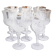 Set de 8 verres en verre sculpté