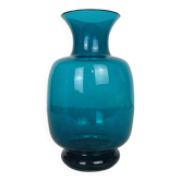 Scandinavian blue glass vase, Sweden 1960s