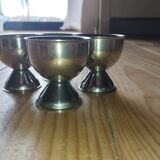 Set of 4 silver-plated egg cups – 1960s