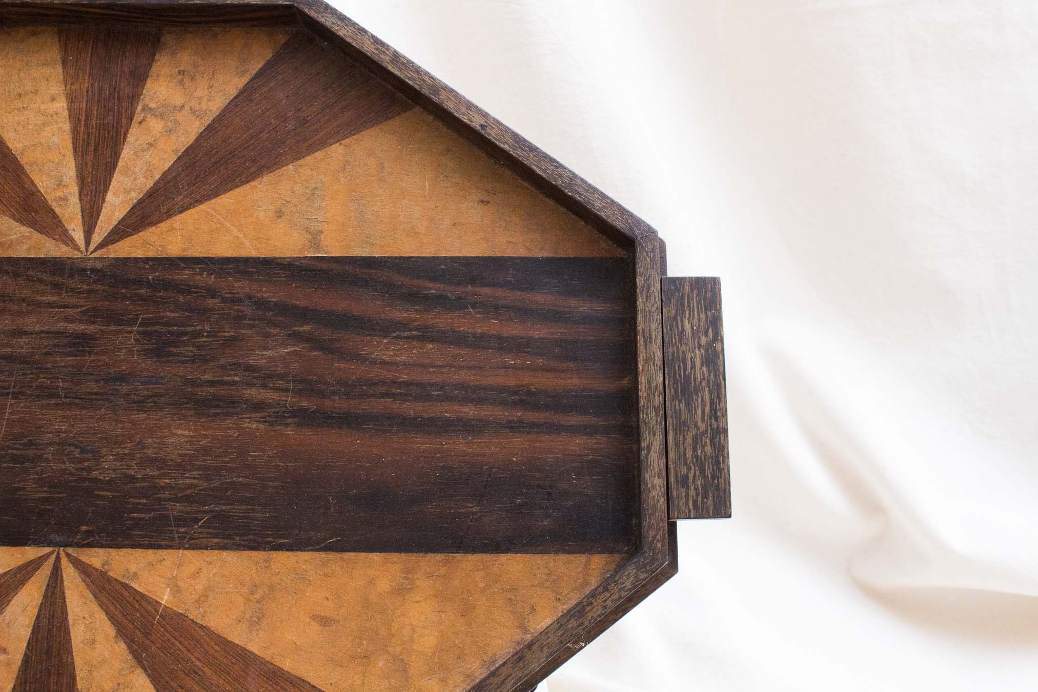 Tray in Art Deco marquetry