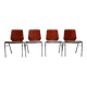 Suite de 4 chaises Hiller, Allemagne, années 70