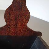 Hand paint decorated magazine holder 1960s