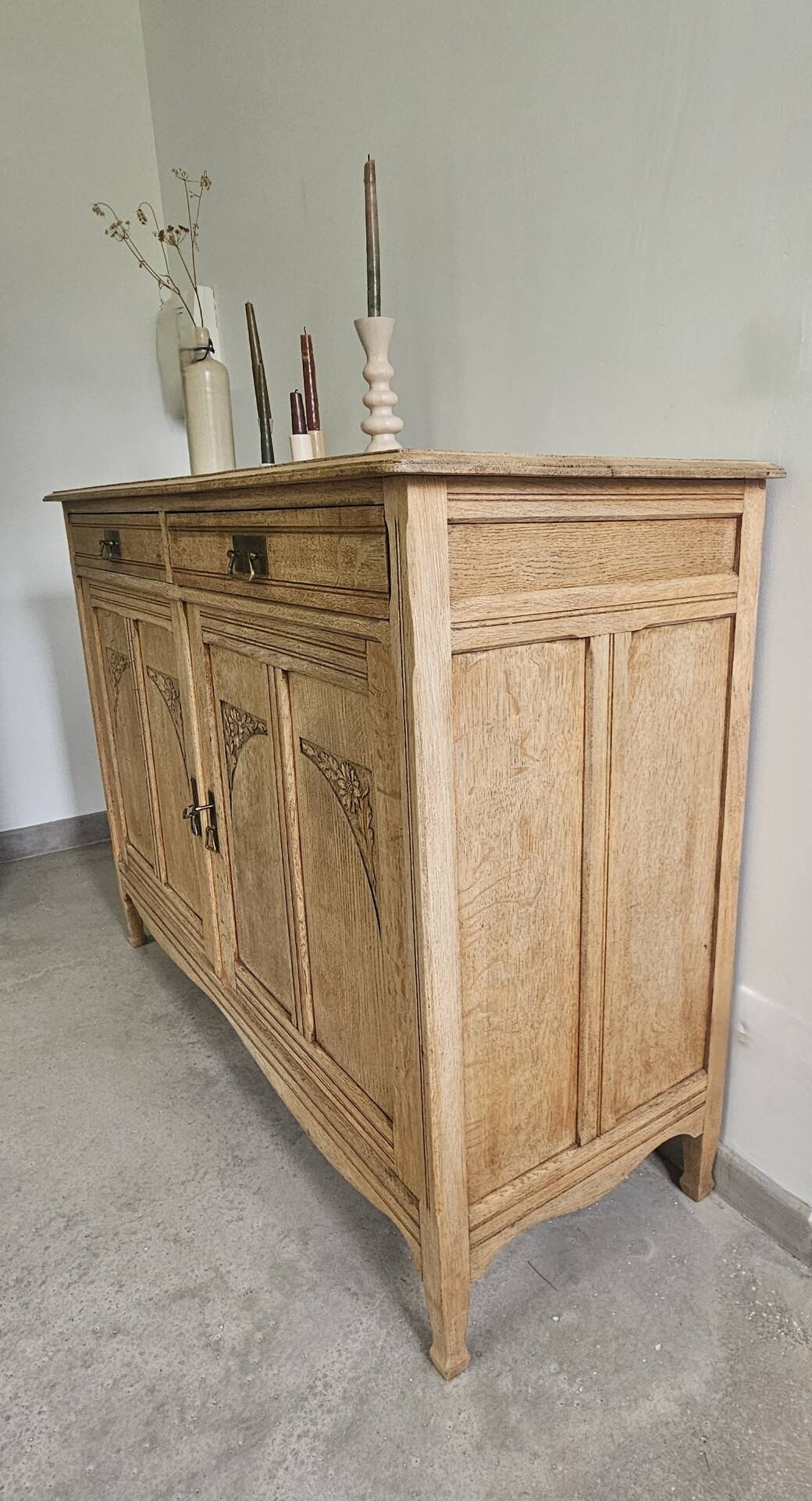 old school buffet Parisian furniture oak Art Deco