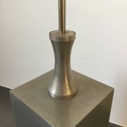 Lampe carrée en laiton chromé, 1970