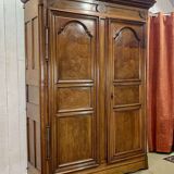 18th century walnut castle wardrobe - fully removable
