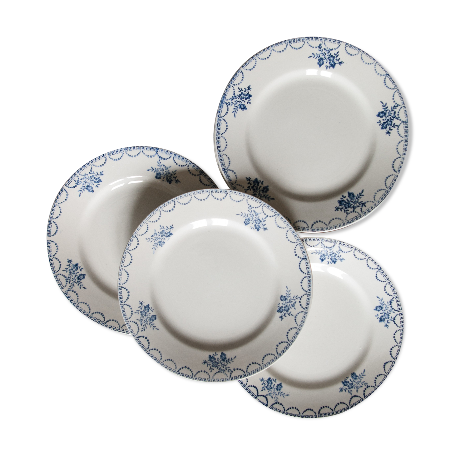 Old dessert plates - blue décor