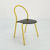 Chaise jaune "Il Bottone" par Paolo Parigi pour Heron Parigi, 1980