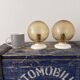 Pair of vintage globe wall lights
