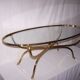 Italian coffee table oval ram feet - 60s
