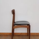 6 chairs skaï teck Bramin made in Denmark