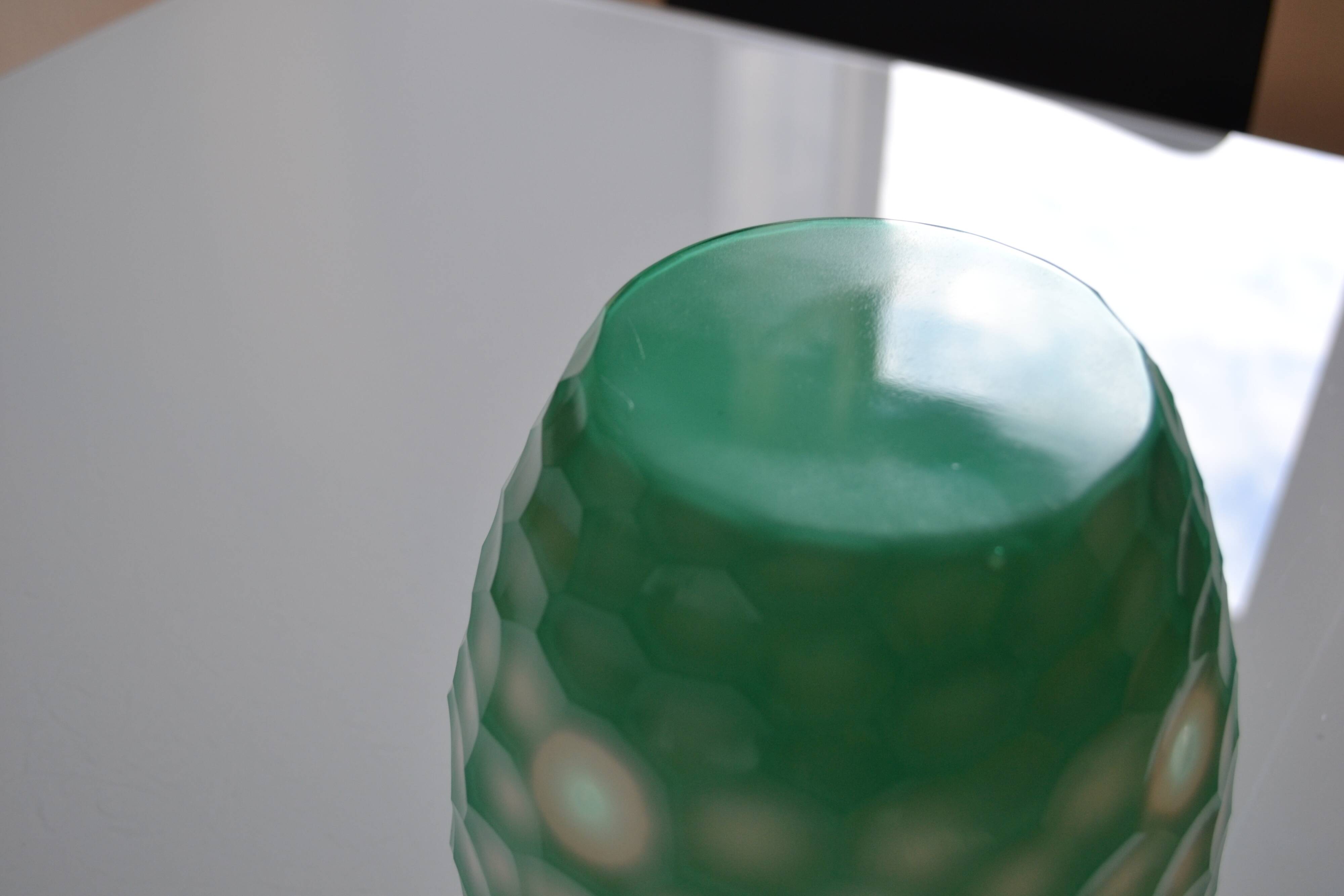 Celadon size multilayer glass vase