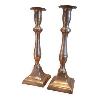 La Redoute x Selency pair of brass candle holders 27