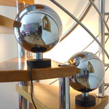 Pair of spherical table lamps circa 1970