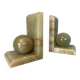 Pair of modernist bookends in onyx