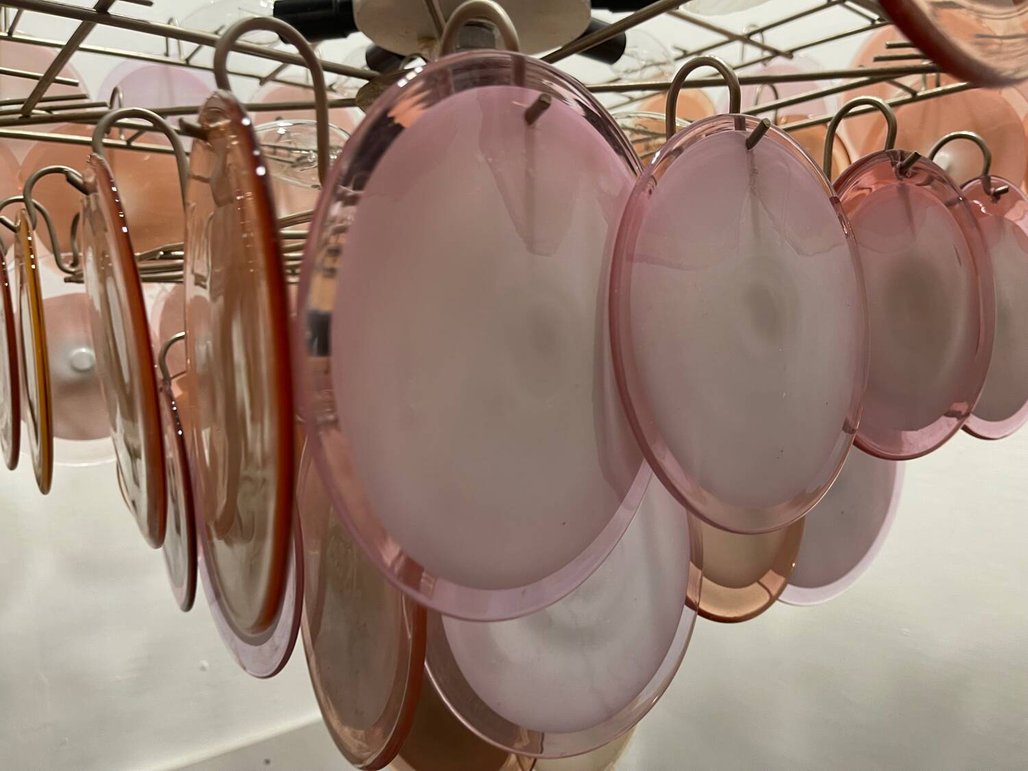 Large Murano Glass Disc Chandelier 1980’s