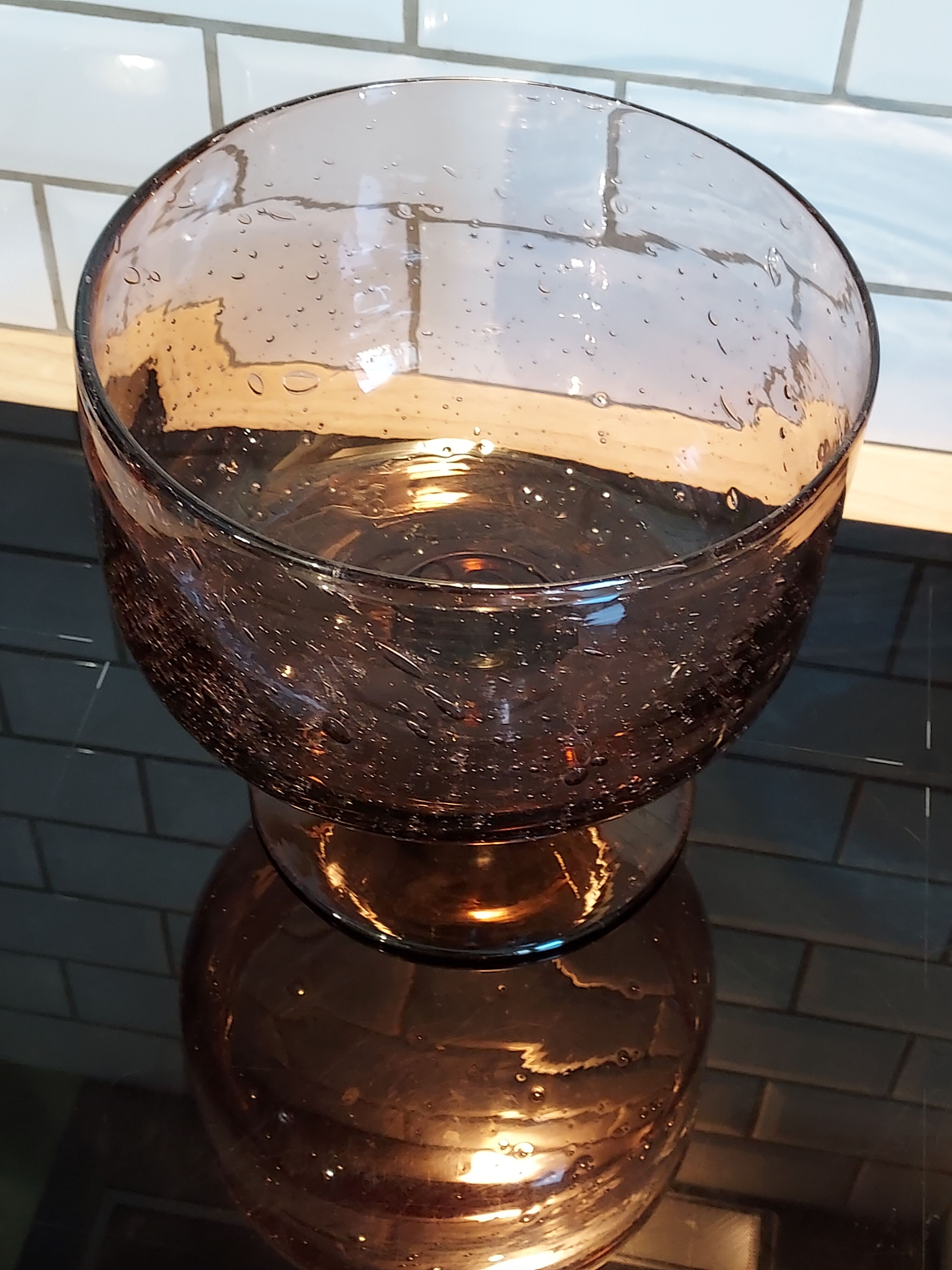 Coupe à fruits saladier verre soufflé