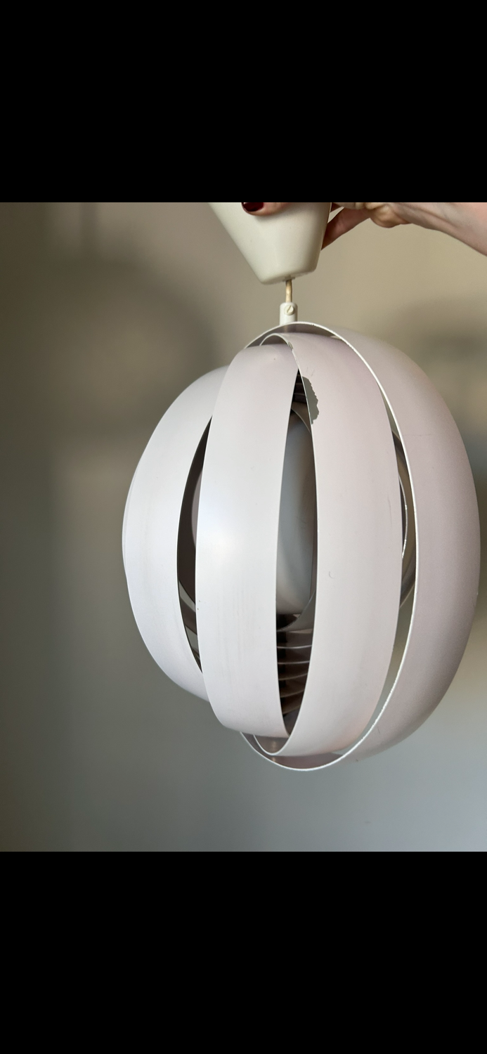 Lampe Pentant « Moon » originales de Verner Panton des années 1960