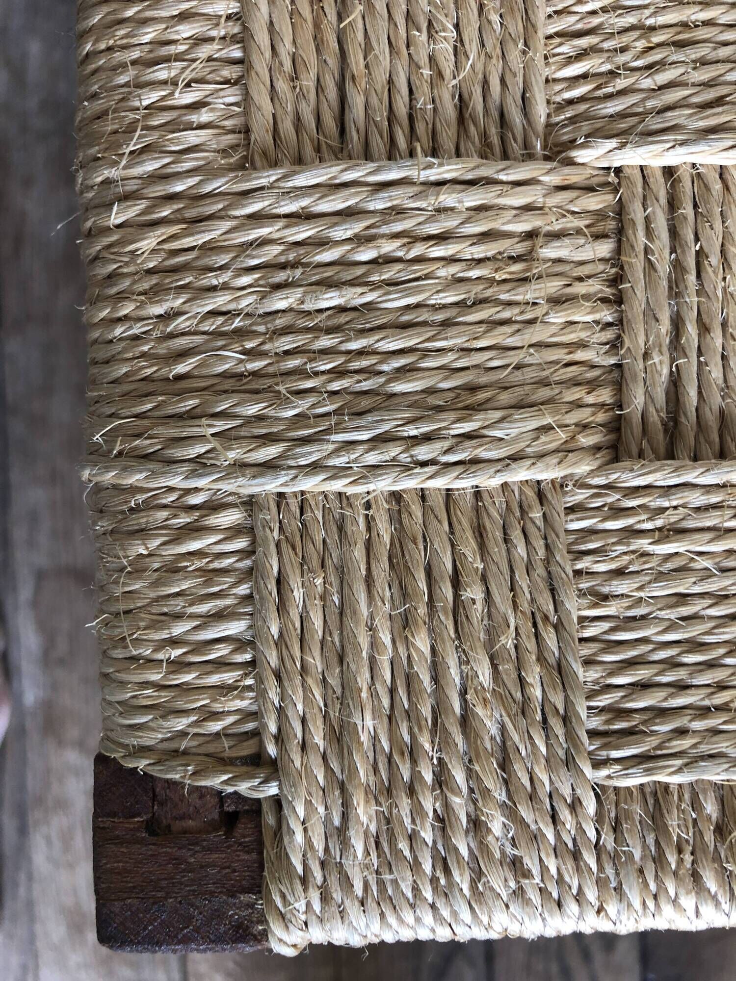 Chair made of wood and rope