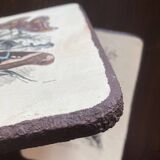 Set of 2 wooden boards with butterfly botanical board