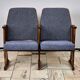 Vintage Blue Folding Cinema Chairs, 1970s Czechoslovakia