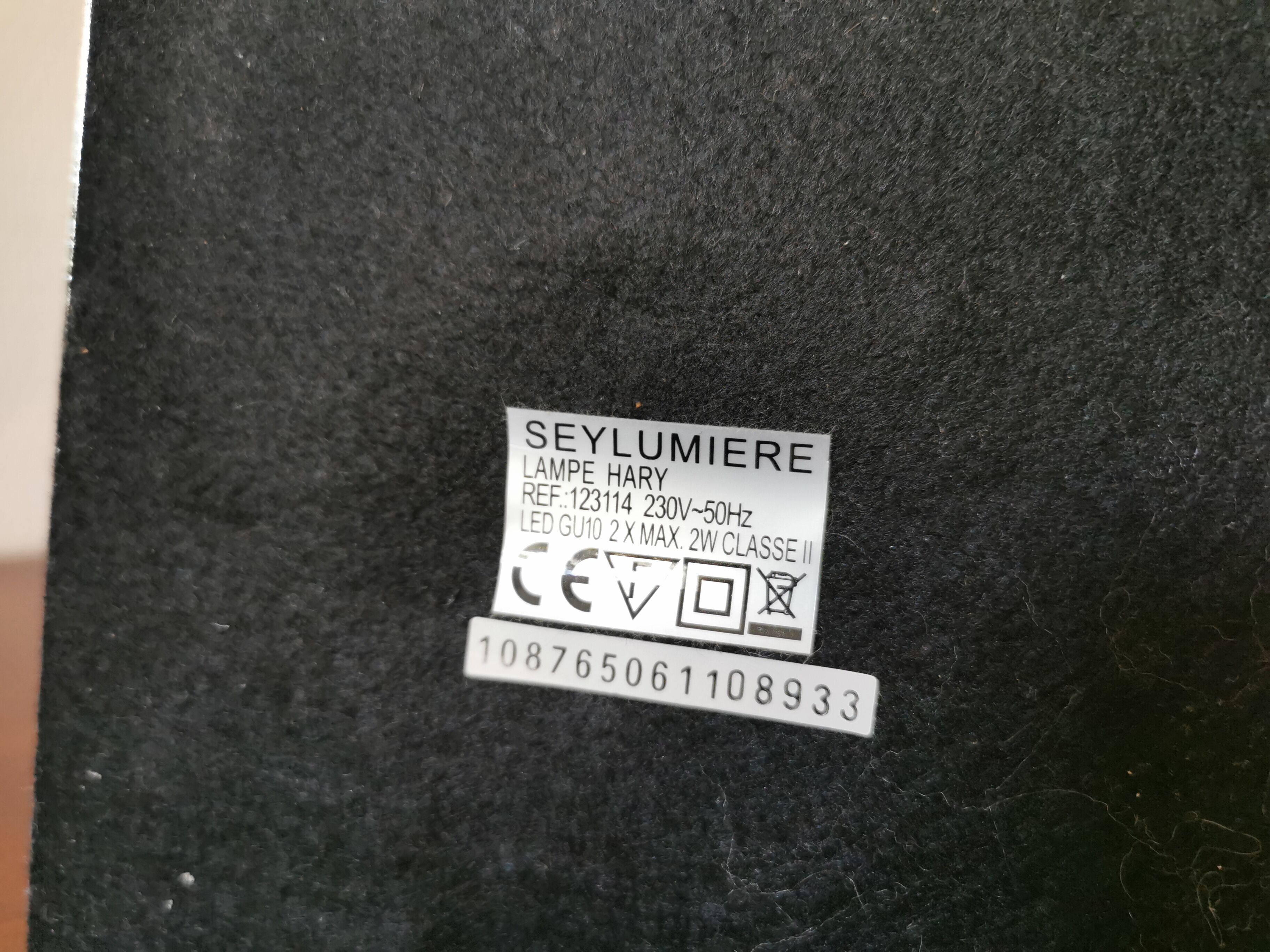 Vintage eyeball lamp Seylumière Hary