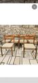 6 Scandinavian chairs from the 1960s with woven straps.