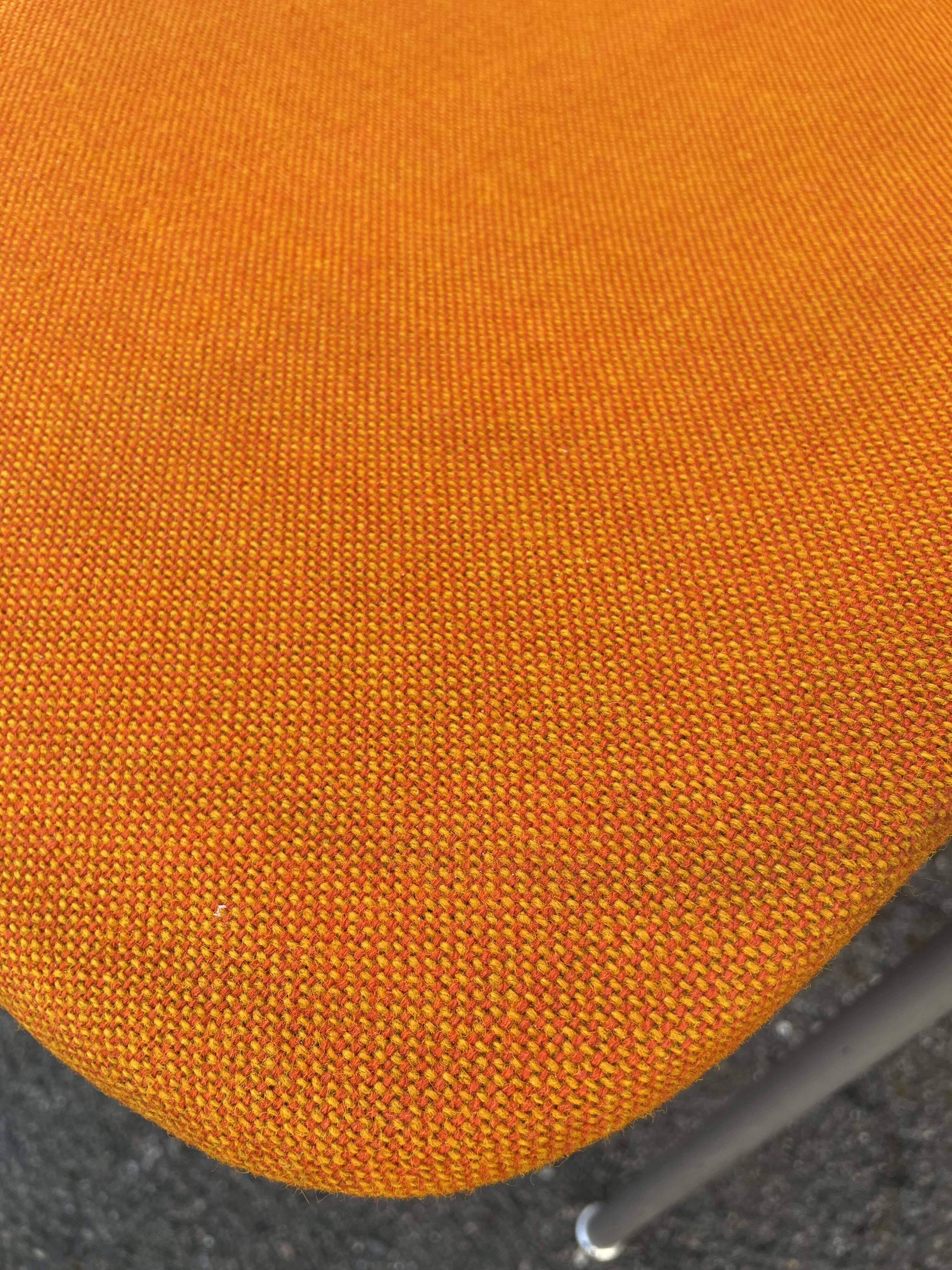 Set of 4 orange DSC 106 chairs Giancarlo Piretti for Castelli