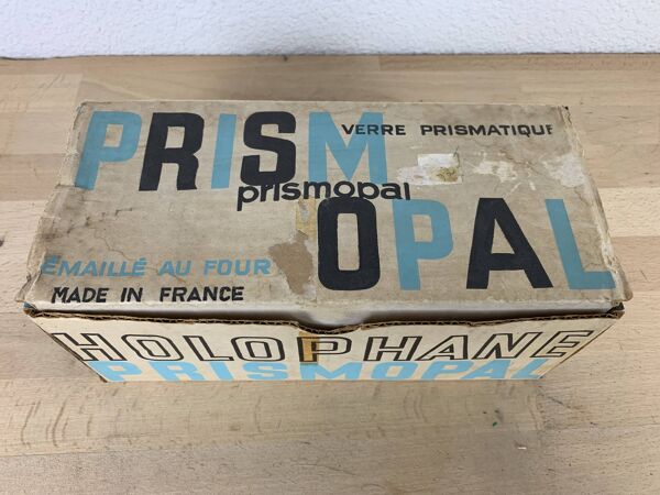 Applique Holophane Prismopal AMV1 neuve, verre émaillé prismatique