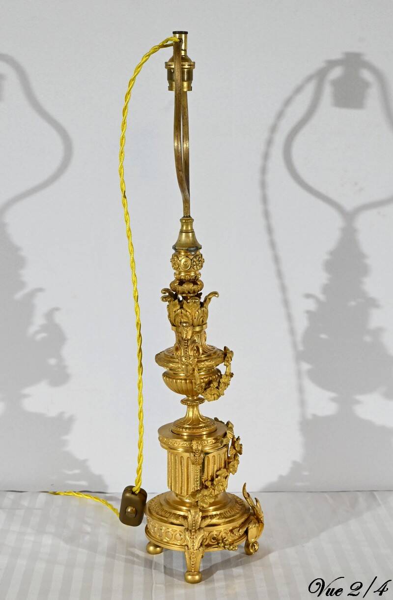 Lampe en Bronze Doré, époque Napoléon III – Milieu XIXe